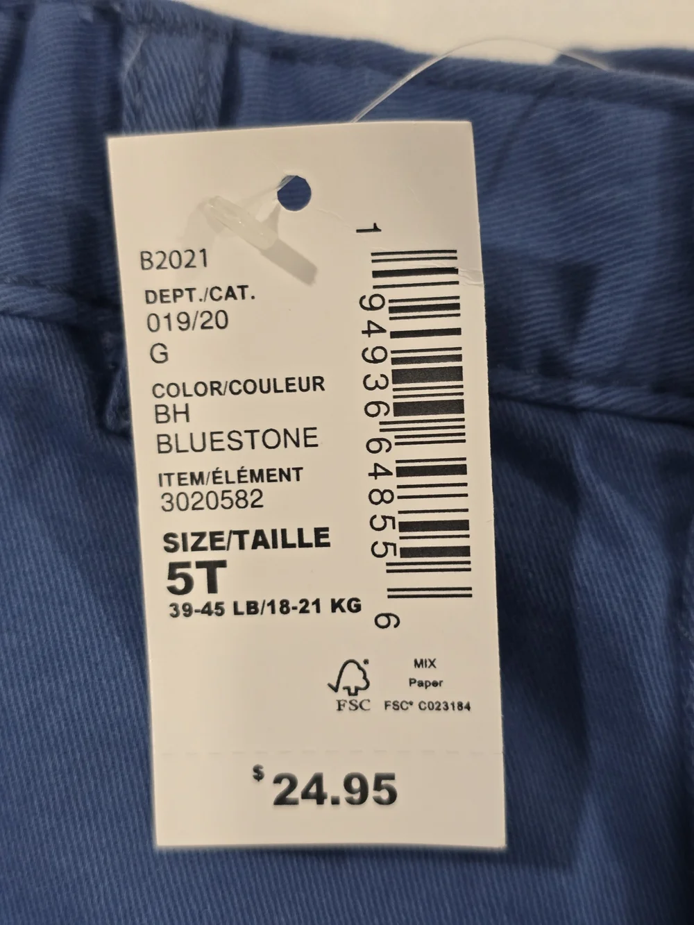 The Children's Place Boys Classic Straight-Leg Chino Pants - Slim 5T-  Blue